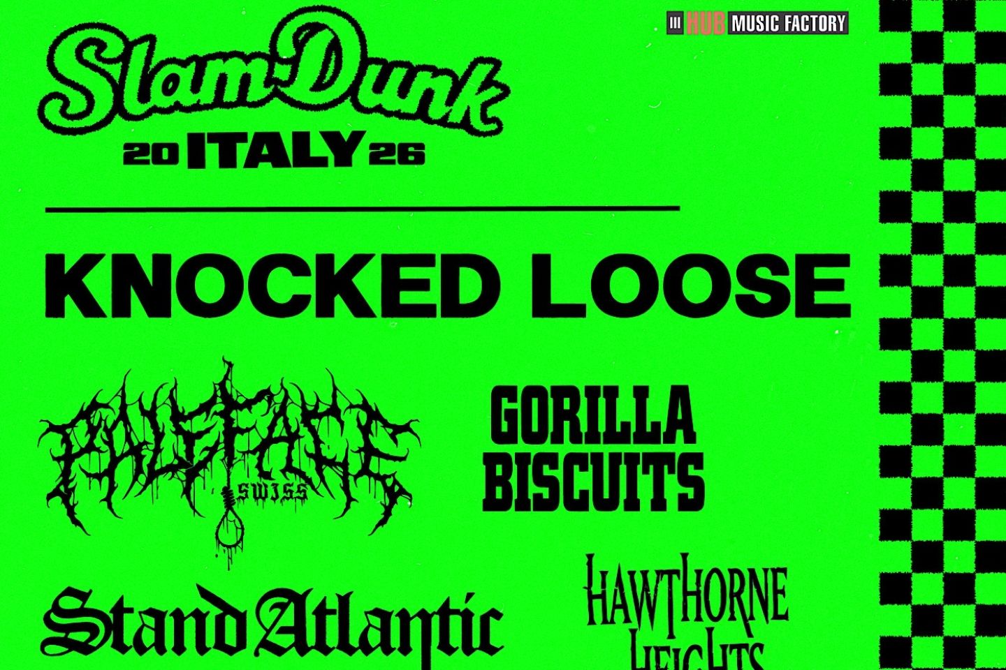 SLAM DUNK ITALY: IL CELEBRE FESTIVAL DI MUSICA ALTERNATIVA TORNA IN ITALIA IL 01 GIUGNO 2026 AL CIRCOLO MAGNOLIA