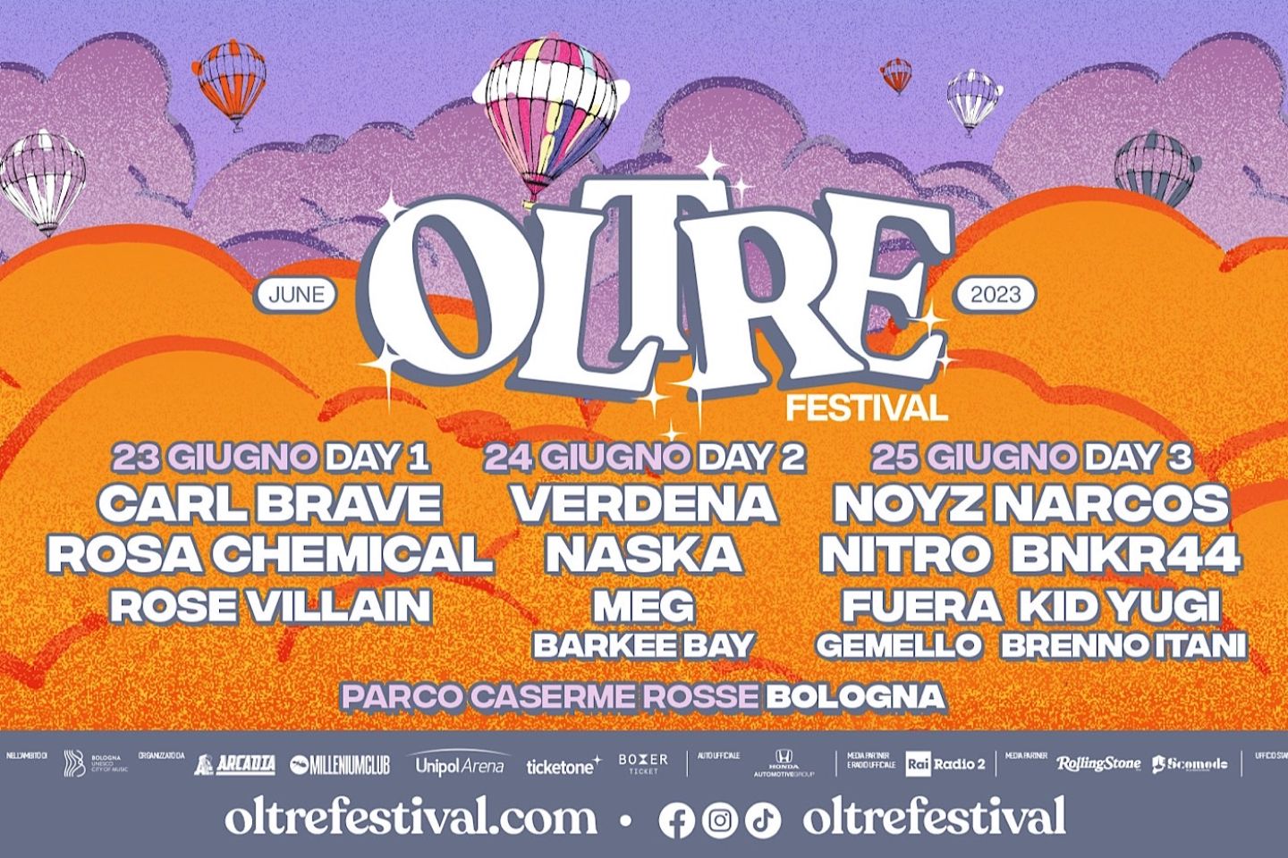 23/ 24/ 25 giugno 2023OLTRE FESTIVAL Parco delle Caserme Rosse – Bologna 1 23/ 24/ 25 giugno 2023OLTRE FESTIVAL Parco delle Caserme Rosse – Bologna