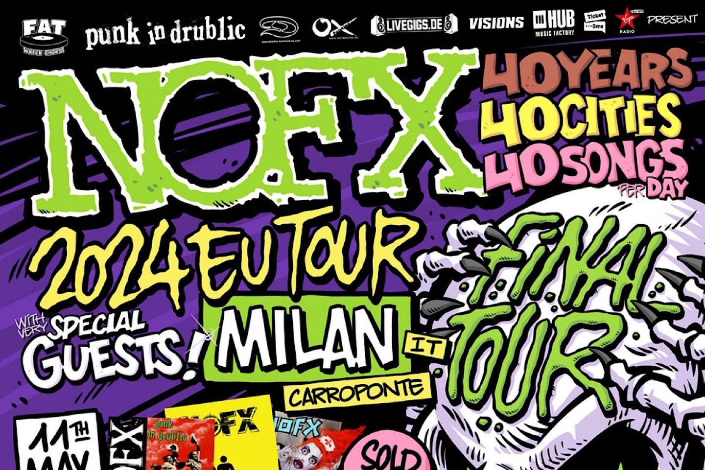 NOFX: I CIRCLE JERKS SI AGGIUNGONO COME SPECIAL GUESTS NELLE DATE DI MILANO
